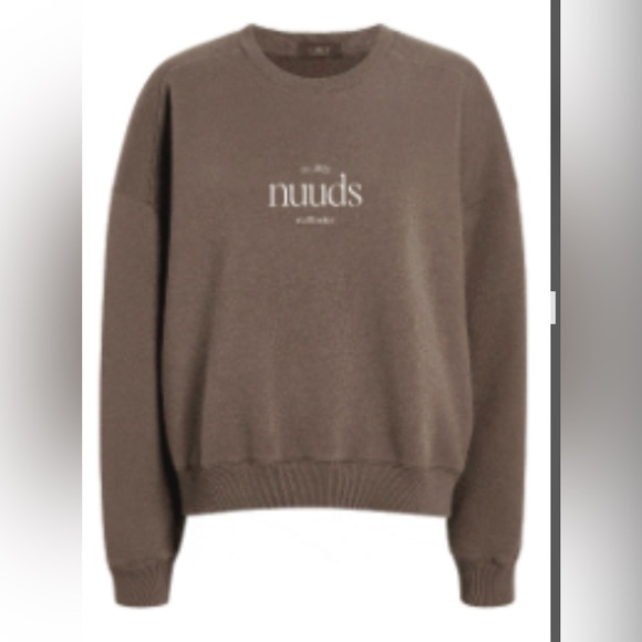 Nuuds BRAND NEW Mocha CrewNeck Sweatshirt w/ Logo - Picture 5 of 5